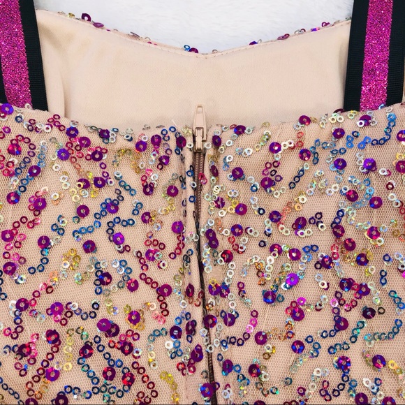 Tweeze Me, Colorful Sequin Mini Dress, Size 5 - Picture 12 of 16